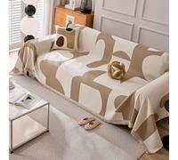 VanderHOME Multifonctionnel Jeté de canapé, Housse de Canapé Réversible - Protege Canape, Décoration Élégante Adaptée Enfants/Animaux,Tissu Respirant 180 * 180cm-Kaki