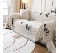 VanderHOME Multifonctionnel Plaid Canape Jete de Canape Grande Taille,Housse de Canapé, Canapé élégant à Motif Papillon Plaid, Couverture Canapé Résistante Aux Griffes de Chat 180 * 260cm-Gris