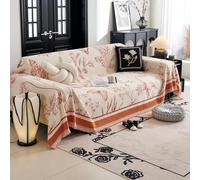 VanderHOME Multifonctionnel Plaid Couverture de canapé Grande Taille Décoratifs Jeté de lit ou Jeté de canapé, Plaid Canape Dangle, Protege Canape 180 * 420cm-Orange