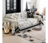 VanderHOME Multifonctionnel Plaid Couverture de canapé Grande Taille Décoratifs Jeté de lit ou Jeté de canapé, Plaid Canape Dangle, Protege Canape 180 * 280cm-Noir