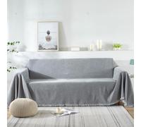 VanderHOME Multifonctionnel Plaid Couverture de canapé Grande Taille Décoratifs Jeté de lit ou Jeté de canapé Doux et Confortable Couvre Canapé de canapé Chambre Salon 180 * 130cm Gris Clair
