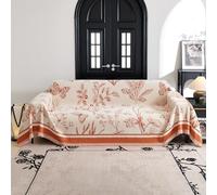 VanderHOME Multifonctionnel Plaid Couverture de canapé Grande Taille Décoratifs Jeté de lit ou Jeté de canapé, Plaid Canape Dangle, Protege Canape 180 * 340cm-Orange