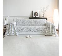 VanderHOME Multifonctionnel Plaid Couverture de canapé Jete de canape,Plaid Canape Grande Taille,Couverture ete,Couverture de canapé d'été Respirante 200 * 380cm-Gris