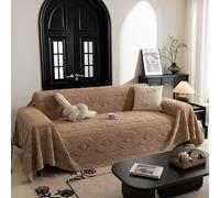 VanderHOME Plaid Canape Grande Taille, Reversible Jeté de Canapé, Housse de Canapé 1/2/3/4 Places, Plaid Doux, Couverture Chaude Hiver, Recouvre Canape Couverture Canape 180 * 360cm-Kaki