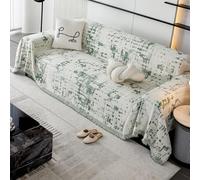 VanderHOME Plaid Canape Jete de Canape Grande Taille, Multifonctionnel Plaid Jeté De Lit,Protection Canapé, Couverture Canapé Réversible De Style Classique 180 * 420cm-Vert