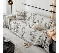 VanderHOME Plaid Canape Jete de Canape Grande Taille, Multifonctionnel Plaid Jeté De Lit,Protection Canapé, Couverture Canapé Réversible De Style Classique 180 * 280cm-Gris