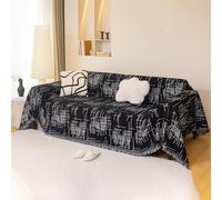 VanderHOME Plaid Canape, Jeté de Canapé Réversible, Protection Canapé,Jete de Canape Grande Taille,Décoratifs Jetés de lit,Multifonctionnel Plaid Jeté de Lit 180 * 300cm-fondo Negro