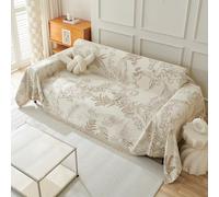 VanderHOME Super Soft Housse de Canapé Plaid Canape Grande Taille Chenille Jete de Canape avec Frange, Jeté de lit ou Réversible Jeté de canapé 180 * 90cm-Kaki