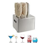 vanenferse Polisseuse De Verre À Vin Électrique Commerciale, Appareil De Nettoyage en Acier Inoxydable avec 3/5 Brosses, Polisseuse Automatique De Verre À Vin, pour Bars, Cuisines Et Restaurants