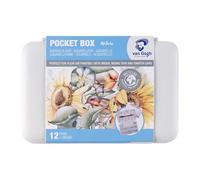 Royal Talens Van Gogh Peinture aquarelle boîte de poche en plastique 12 demi-pans