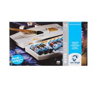 Vangogh Set de peinture aquarelle boîte de poche en plastique, 12x10ml Spécialité Métallique & Couleurs d'interférence Sélection