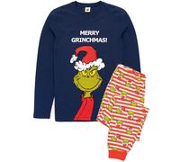 Vanilla Underground Vanilla Underground 100% Cotton The Grinch Unisexe Merry Grinchmas Noël Slogan Manches longues Long Leg Pyjamas Set