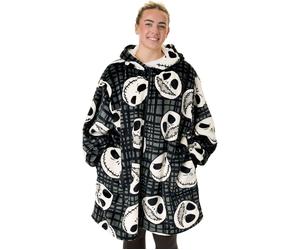 Vanilla Underground Vanilla Underground Black Unisex Disney Nightmare Before Christmas Adults Zip Blanket Hoodie