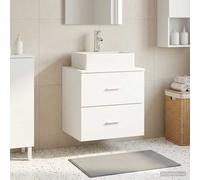 vidaXL Vanité de lavabo Mural Chêne Noir 49,5 x 41 x 62,5 cm, Meuble sous-Vasque Moderne, Rangement Gain de Place, fixé au Mur, Bois conçu pour Un intérieur stylé
