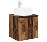 Vanité de lavabo mural Bois ancien 49,5 x 44,5 x 65 cm