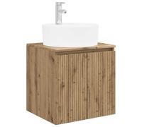 Vanité de lavabo mural Chêne artisanal 49,5 x 44,5 x 65 cm