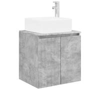 Vanité de lavabo mural Gris béton 49,5 x 41 x 63 cm