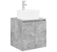 Vanité de lavabo mural Gris béton 49,5 x 44,5 x 65 cm