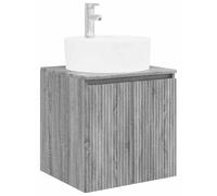 Vanité de lavabo mural Sonoma gris 49,5 x 44,5 x 65 cm