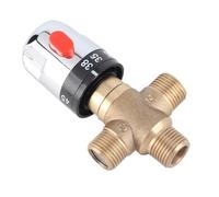 Vanite Thermostatique 1/2", Limiteur de temperature chauffe eau, Mitigeur thermostatique en laiton, Régulateur de Température Anti-Brûlure 38-42°C