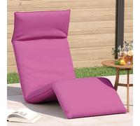 Vanitopaz Chaise longue pliable rose avec tissu Oxford - 175 x 54 x 8,5 cm - Réglable en 5 positions - Rembourrée et résistante aux intempéries - Idéale pour jardin, balcon, terrasse et détente en