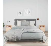 Vanitopaz Lot de 2 tables de chevet en pin massif - 40 x 34 x 55 cm - Avec espace de rangement, porte, tiroir, étagère pour chambre à coucher, salon, chambre d'enfant, butée de porte flexible, surface