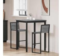 Vanitopaz Table mange-debout en bois avec cadre en métal - 80 x 80 x 105 cm - Table rectangulaire moderne de cuisine et de salle à manger - Économie d'espace - Robuste - Facile à nettoyer - Idéale