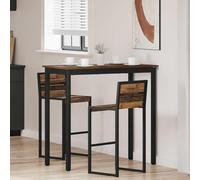 Vanitopaz Table mange-debout rectangulaire en bois 110 x 55 x 105 cm avec cadre en métal, table de cuisine moderne pour salle à manger, peu encombrante, robuste et facile à nettoyer, idéale pour la