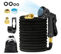 Vankarr Tuyau Arrosage Extensible 30m Raccord de Robinet 1/2 et 3/4, Tête de Pulvérisation avec 8 Fonctions, avec Sac de Rangement, Support de Tuyau pour Jardin, Camping-Car, Camping, Linge d'animaux