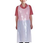 Vankcp Lot de 100 tabliers jetables en plastique imperméable 61 x 106,7 cm pour adultes et enfants, fête de peinture, cuisine, travaux ménagers, pique-nique, blanc, taille XXL