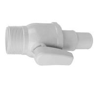 Linxor - Vanne 1/4 de tour 1-1/2 - Diam 32/38 mm pour tuyau flottant de piscine - Blanc