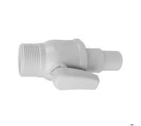Linxor - Vanne 1/4 de tour 1-1/2 - Diam 32/38 mm pour tuyau flottant de piscine - Blanc