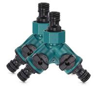 Vanne 2 Pièces 2 Voies Pour Tuyau D'arrosage Raccord Rapide Pour Tuyau D'arrosage Distributeur Régulateur D'eau 2 Voies Vanne D'arrêt Séparateur Raccord De Robinet 2 Voies 3/4" Pour Tuyau D'arrosage R