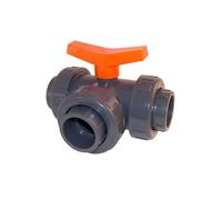 Vanne 3 voies PVC pression en T Ø 63 mm - Fitt