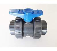 Vanne 63mm INTERPLAST modèle 2020 à coller double union démontable 6,3cm PN16 PVC PRESSION