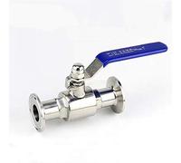 Vanne à aiguille 1/2 3/4 1 1-1/2 2 pouces OD 304, robinet bille sanitaire port complet en acier inoxydable adapté Tri pince 25.4/50.5/64mm(1 1/4Inch)