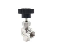 Vanne à aiguille réglable G1/8 "1/4" 3/8 "1/2", filetage femelle à Angle droit 90 degrés SS304 for eau, gaz et huile