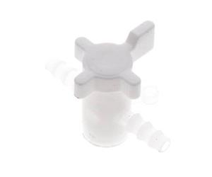 Vanne à bille à 2 voies en PVDF Embouts de tuyau 1/4'' (6 mm)