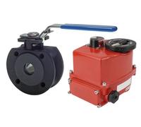 Vanne à Bille à Brides à Actionnement Électrique 2 Voies DN32 PN40 Acier 100-240 V AC