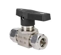 Vanne À Bille À Double Virole En Acier Inoxydable 304, Vanne À Bille À 2 Voies Avec Interrupteur 1/2 "1/8" 3/8 "1/4", 1 Pièce(1/4")