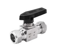 Vanne à Bille à Raccord Union à Compression pour Tube | 1/8" 1/4" 3/8" 1/2" 3/4" 1" 3-25mm Vanne à Bille à Raccord Union à Compression pour Tube(45661,SS304)