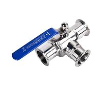 Vanne à bille à trois voies en acier inoxydable, virole de port TL/50.5/64mm(SUS304,L-PORT_32MM FERRULE 50.5)