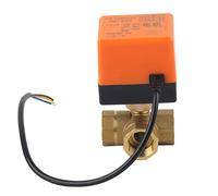 Vanne À Bille Électrique Cc Vanne À Bille 3 Voies En Laiton 24V G3 / 4 Pour Ventilo-Convecteur De Climatiseur Système De Contrôle De L'Eau