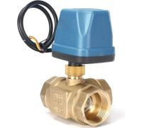 Vanne à bille en laiton à 3 voies Vanne à bille à moteur électrique DN32 Vanne de commutation 220 V