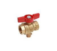 Vanne à bille en laiton avec trou M10 Giacomini R851T, DN15 (R851TY103)