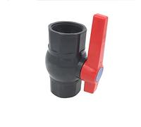 Vanne à bille en PVC - Valve d'alimentation en eau compacte - Filetage femelle - Valve à bille bidirectionnelle pour contrôle et arrêt du débit (DN40 Φ50 mm)