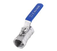 Vanne à Bille Femelle en Acier Inoxydable 304 avec Poignée Isolante, 1/4", 3/8", 3/4", 1", 1-1/4", 1-1/2" (3/4")