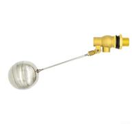 Vanne à bille flottante de 1,9 cm en laiton avec boule en acier inoxydable, robinet flotteur réglable pour contrôle du niveau d'eau, vanne d'arrêt automatique DN20 anti-fuite pour station de pompage