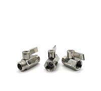 Vanne à bille mâle en acier inoxydable SS304 SS316L NPT PN63, mini vannes à bille à filetage 1/8 "1/4", vannes à bille 1/2 "3/4"(1 inch,NPT_MALE X MALE_SS304)