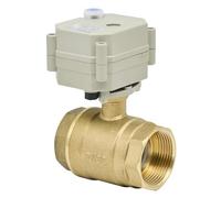 Vanne à bille motorisée 1-1/4 ''AC/DC9V-24V 3/7 fils, 2 voies DN32, vanne moteur électrique avec indicateur et manuel(Npt,CR502(Spring return))